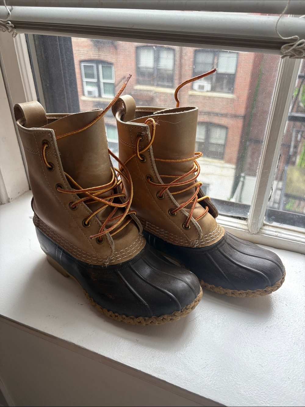 L.L. Bean Tan and brown Duck Boots